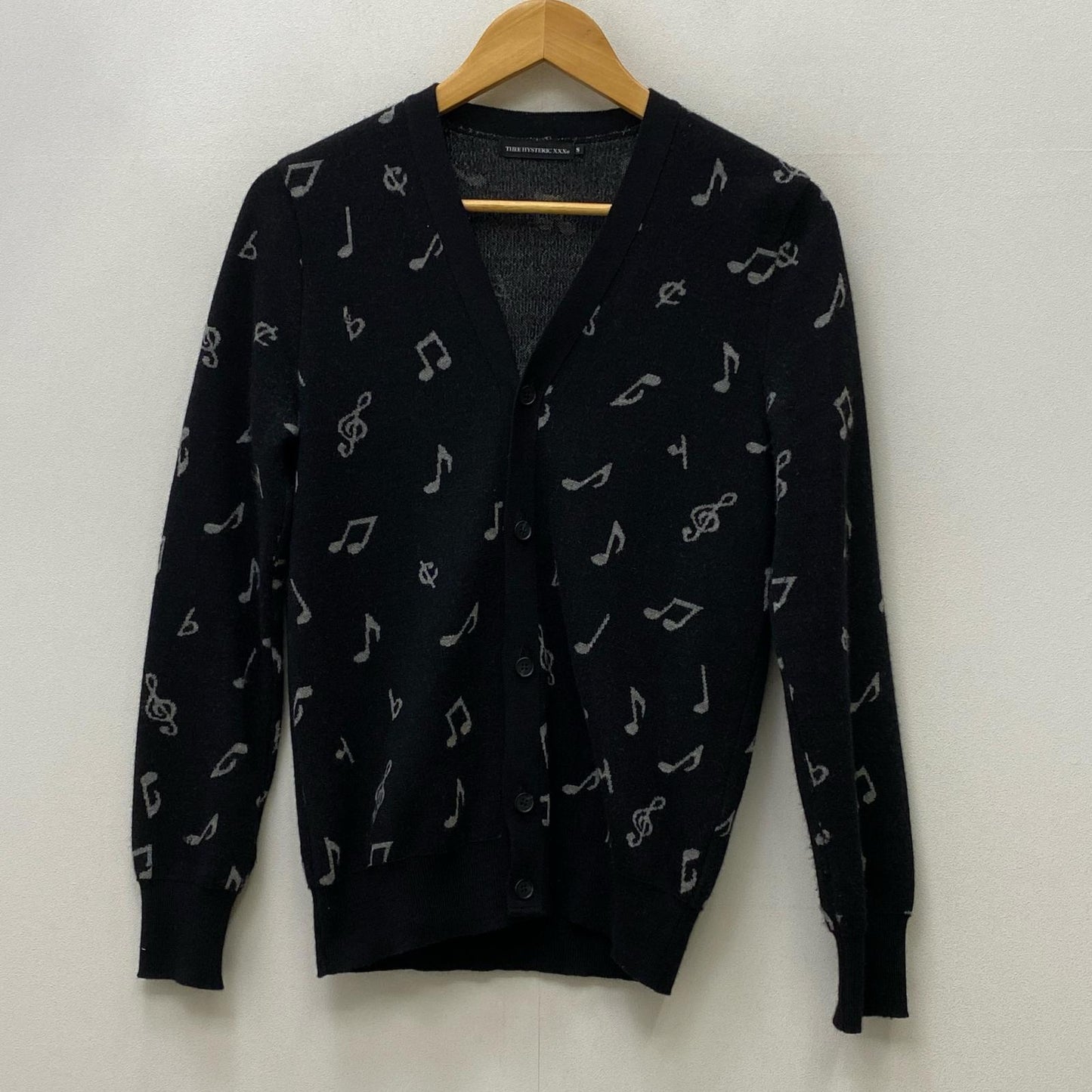 【中古】HYSTERIC GLAMOUR | ヒステリックグラマー music note カーディガン 0653ND01 サイズ：S【加古川店】