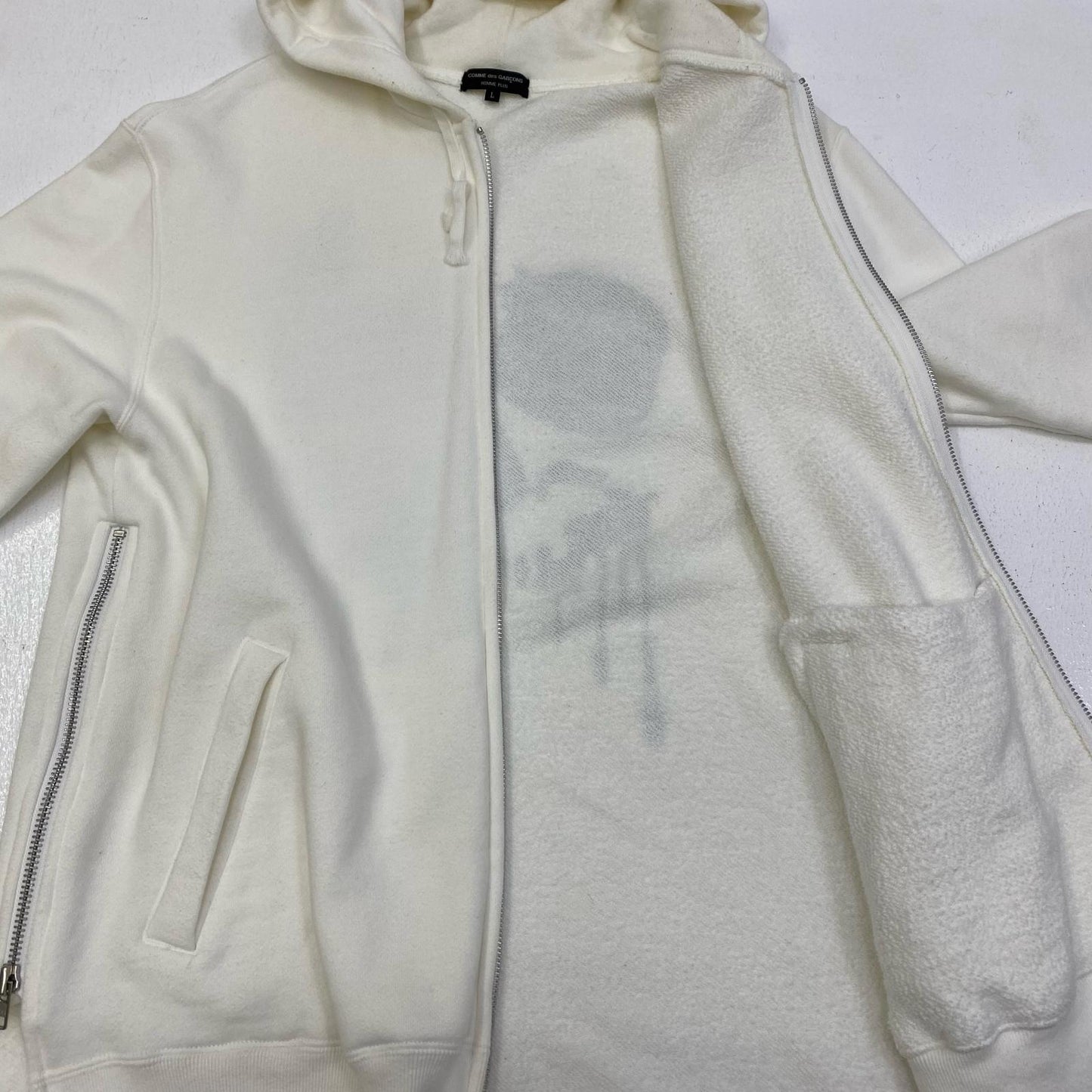 【中古】COMME des GARCONS HOMME PLUS | コムデギャルソンオムプリュス パーカー PI-T013 ホワイト サイズ：L【加古川店】