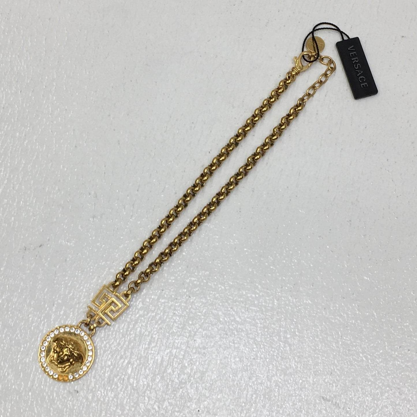 【中古】VERSACE | ヴェルサーチ ラメドゥーサクリスタル ネックレス DG1E009【加古川店】