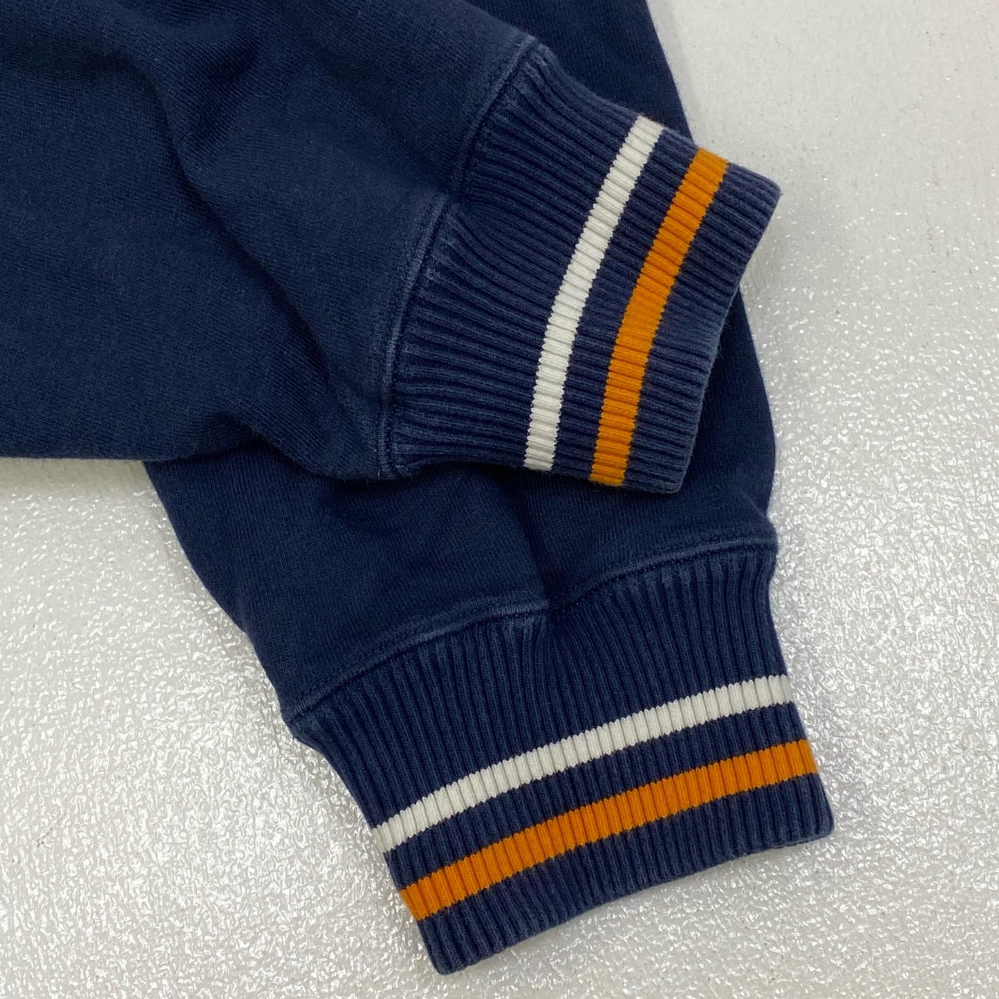 【中古】X-LARGE | エクストララージ STRIPED SLEEVE TEAM LOGO CREWNECK スウェット 101223012007 ネイビー サイズ：L【加古川店】