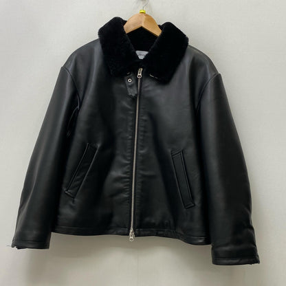 【中古】 リアルレザームートンハイネックジャケット レザー ブラック サイズ：S【加古川店】