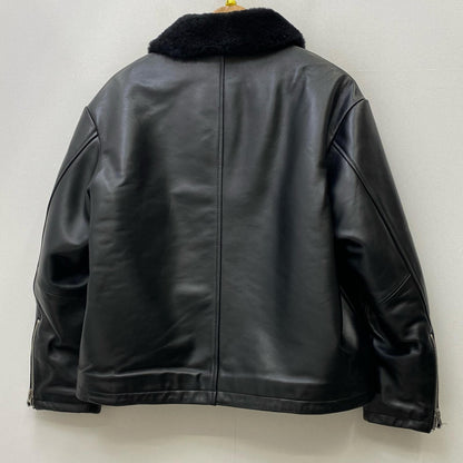 【中古】 リアルレザームートンハイネックジャケット レザー ブラック サイズ：S【加古川店】