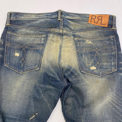 【中古】RRL(RALPH LAUREN) | ダブルアールエルラルフローレン JAPAN WOVEN SELVEDGE DENIM デニムパンツ インディゴ サイズ：34【加古川店】