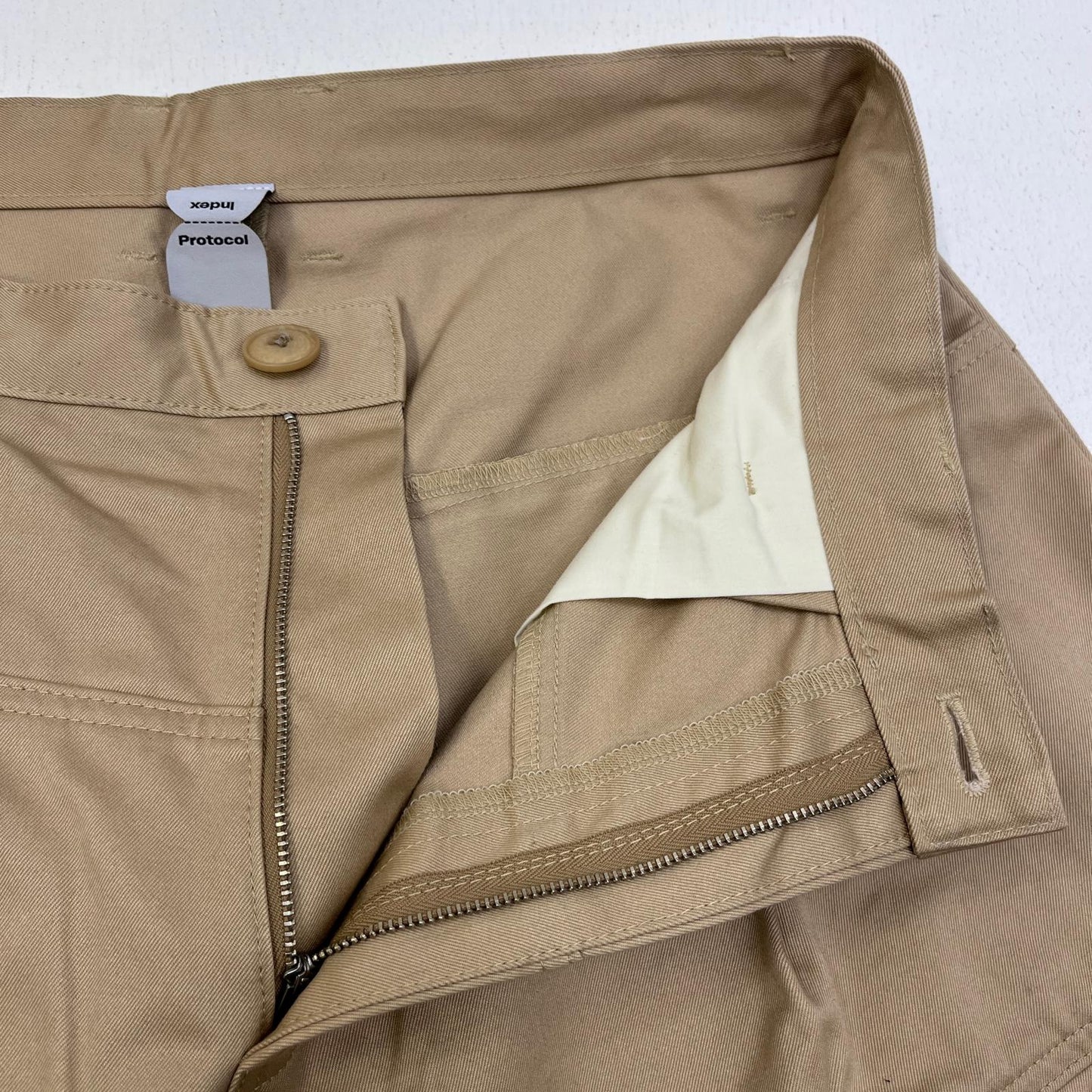 【中古】 protocol index UPSIDE DOWN WORK JORTS ショートパンツ ベージュ サイズ：2【加古川店】