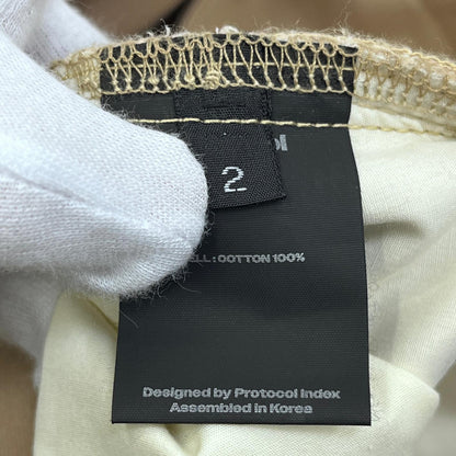 【中古】 protocol index UPSIDE DOWN WORK JORTS ショートパンツ ベージュ サイズ：2【加古川店】
