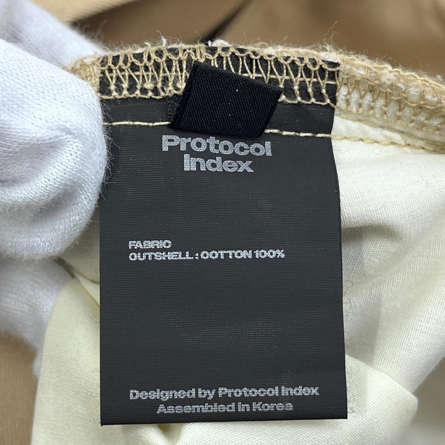 【中古】 protocol index UPSIDE DOWN WORK JORTS ショートパンツ ベージュ サイズ：2【加古川店】