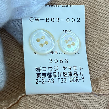 【中古】Ground Y | グラウンドワイ 長袖シャツ GW-B03-002 ベージュ サイズ：3【加古川店】