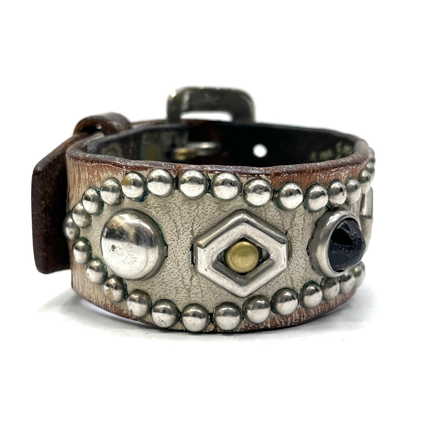 【中古】WOLF'S HEAD | ウルフズヘッド studs bracelet ブレスレット ホワイト【加古川店】