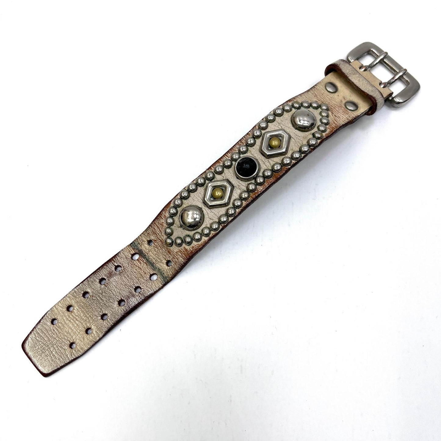 【中古】WOLF'S HEAD | ウルフズヘッド studs bracelet ブレスレット ホワイト【加古川店】