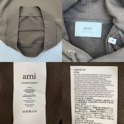 【中古】AMI | アミ AMI DE COEUR HOODIE パーカー USW235.730 ブラウン サイズ：M【加古川店】