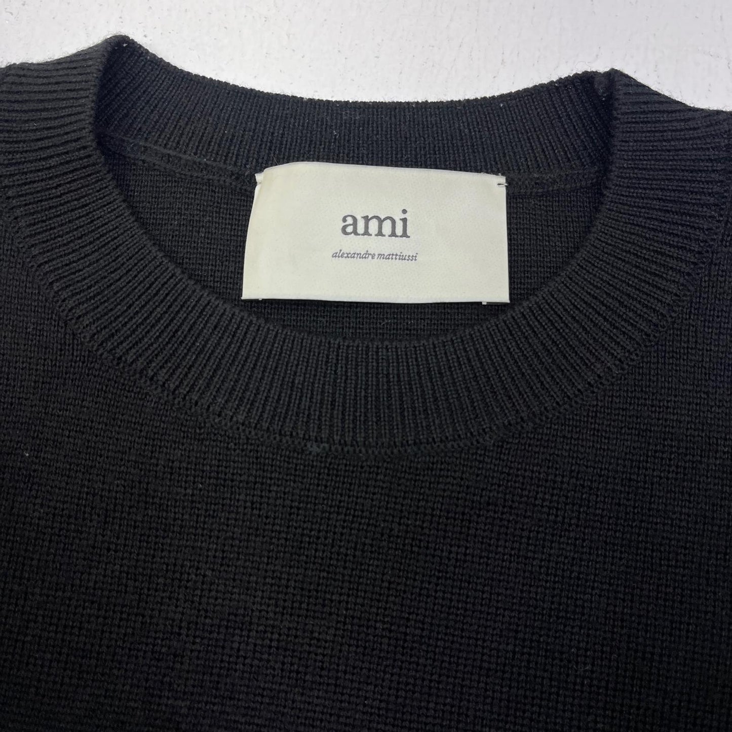【中古】AMI | アミ Ami de Coeur 国内正規品 ニット HKS826.001 ブラック サイズ：M【加古川店】