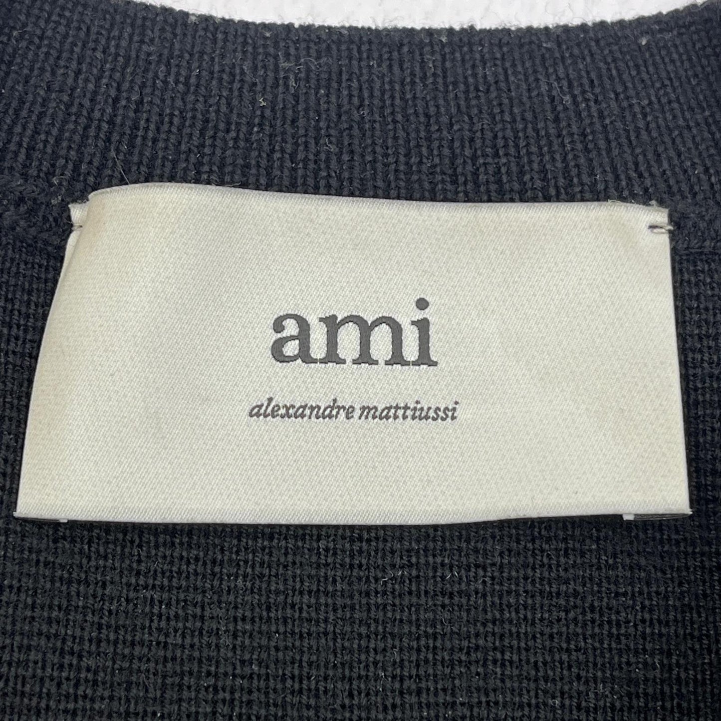【中古】AMI | アミ Ami de Coeur 国内正規品 ニット HKS826.001 ブラック サイズ：M【加古川店】