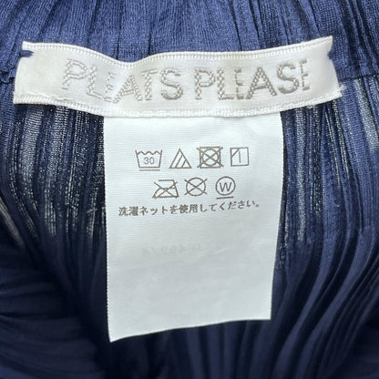 【中古】ISSEY MIYAKE | イッセイミヤケ PLEATS PLEASE パンツ PP33JF492 ネイビー サイズ：4【加古川店】