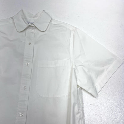 【中古】THOM BROWNE. | トムブラウン ヘビーポプリンスーパサイズ　ミニシャツワンピース　国内正規品 長袖シャツ FDSD91A-F0184-100 ホワイト サイズ：36【加古川店】