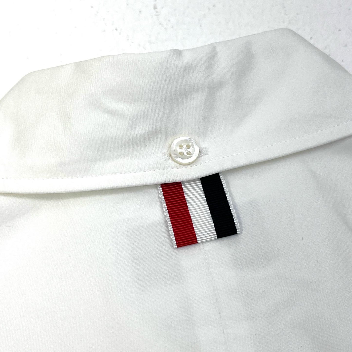 【中古】THOM BROWNE. | トムブラウン ヘビーポプリンスーパサイズ　ミニシャツワンピース　国内正規品 長袖シャツ FDSD91A-F0184-100 ホワイト サイズ：36【加古川店】