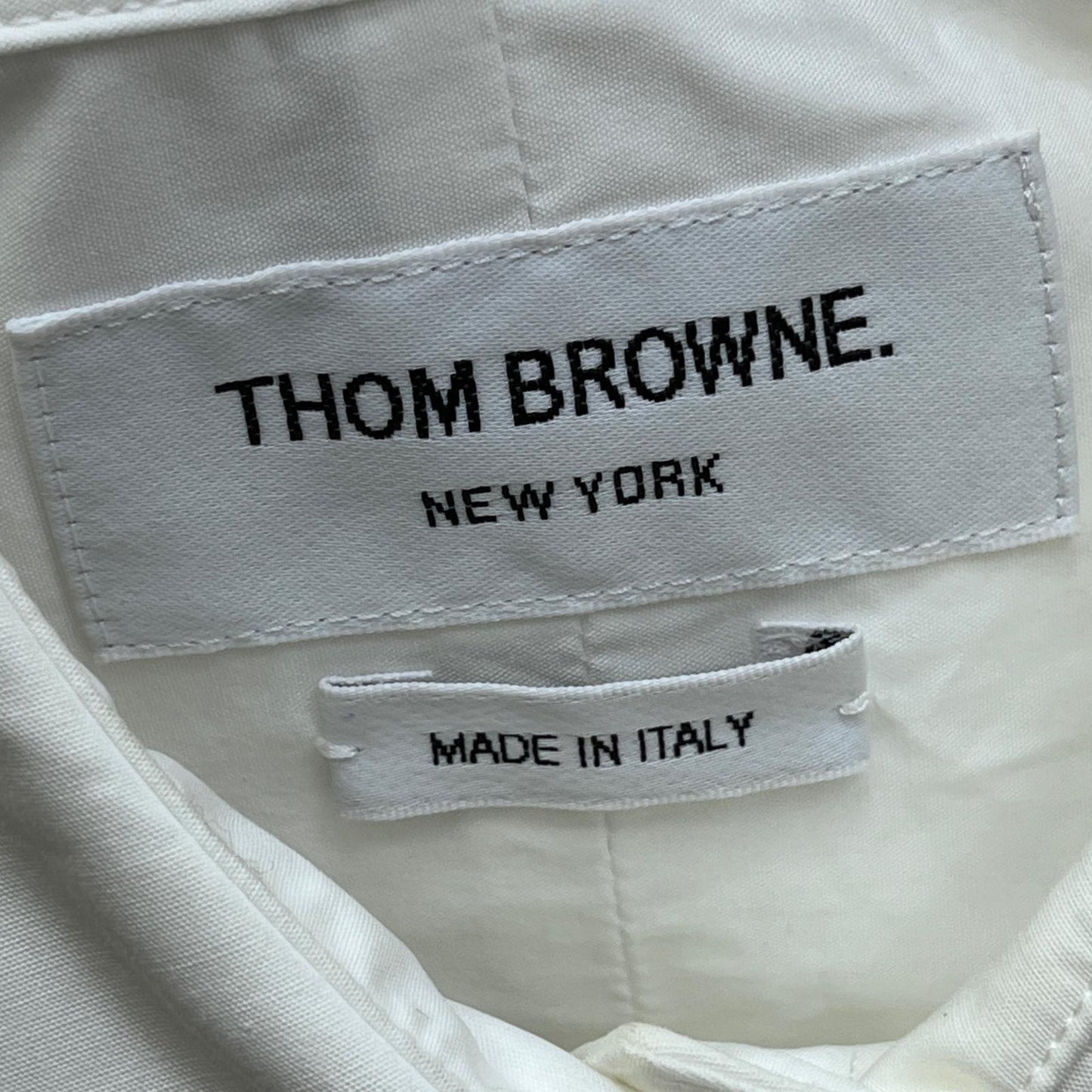 【中古】THOM BROWNE. | トムブラウン ヘビーポプリンスーパサイズ　ミニシャツワンピース　国内正規品 長袖シャツ FDSD91A-F0184-100 ホワイト サイズ：36【加古川店】