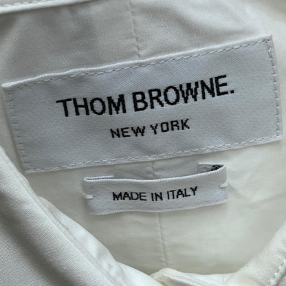 【中古】THOM BROWNE. | トムブラウン ヘビーポプリンスーパサイズ　ミニシャツワンピース　国内正規品 長袖シャツ FDSD91A-F0184-100 ホワイト サイズ：36【加古川店】