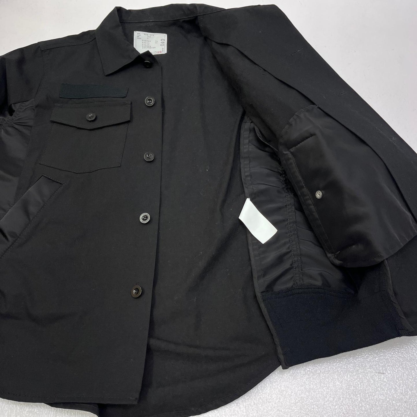 【中古】Sacai | サカイ Cotton Oxford Nylon Twill Shirt 長袖シャツ SCM-040 ブラック サイズ：2【加古川店】