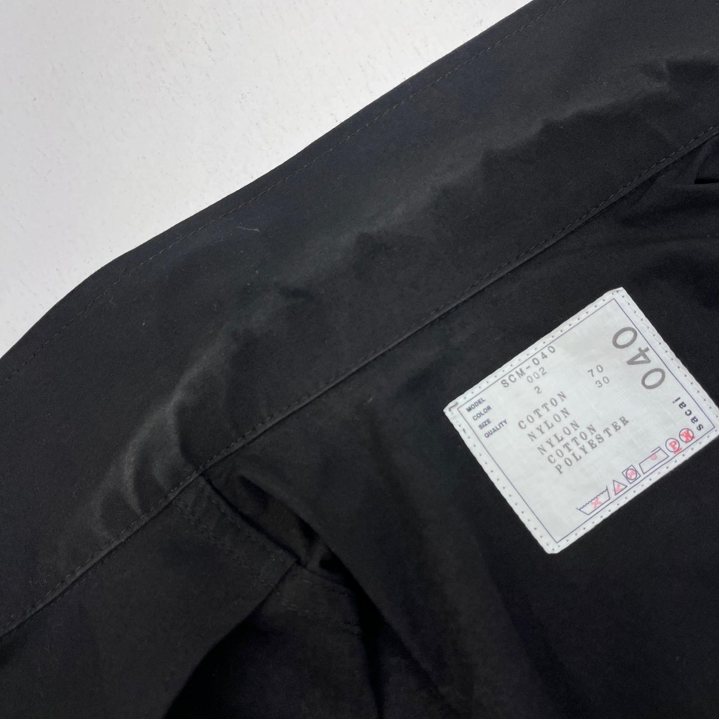 【中古】Sacai | サカイ Cotton Oxford Nylon Twill Shirt 長袖シャツ SCM-040 ブラック サイズ：2【加古川店】