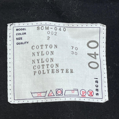 【中古】Sacai | サカイ Cotton Oxford Nylon Twill Shirt 長袖シャツ SCM-040 ブラック サイズ：2【加古川店】