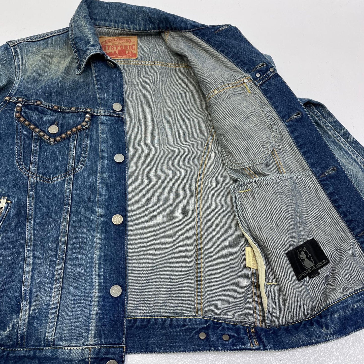 【中古】HYSTERIC GLAMOUR | ヒステリックグラマー Studs Tracker Jacket デニム 0201AB08 インディゴ サイズ：M【加古川店】