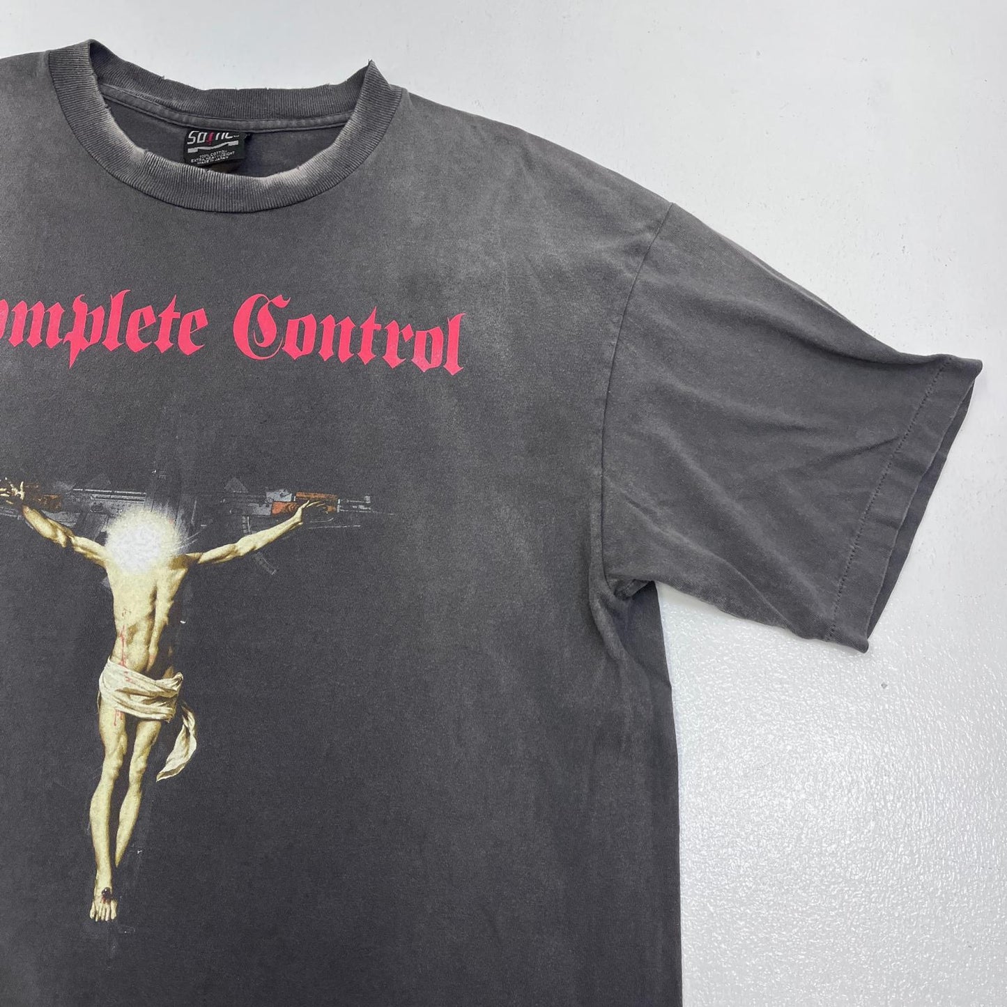 【中古】SAINT MICHAEL | セントマイケルセイントマイケル ×Kosuke Kawamura Complete Contrl 半袖Ｔシャツ SM-HR8-0000-C25 ブラック サイズ：XL【加古川店】