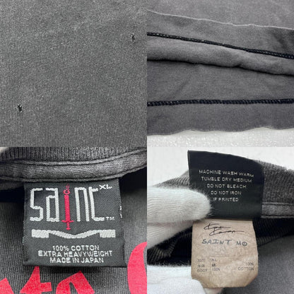 【中古】SAINT MICHAEL | セントマイケルセイントマイケル ×Kosuke Kawamura Complete Contrl 半袖Ｔシャツ SM-HR8-0000-C25 ブラック サイズ：XL【加古川店】