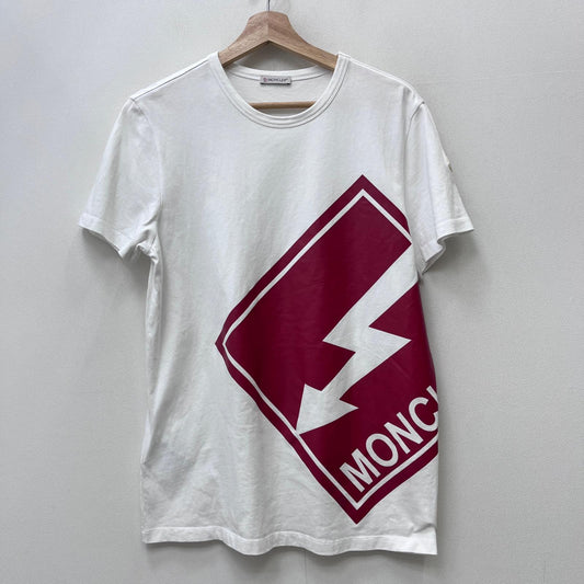 【中古】MONCLER | モンクレール MAGLIA T-SHIRT 国内正規品 半袖Ｔシャツ F10918C73510 ホワイト サイズ：M【加古川店】