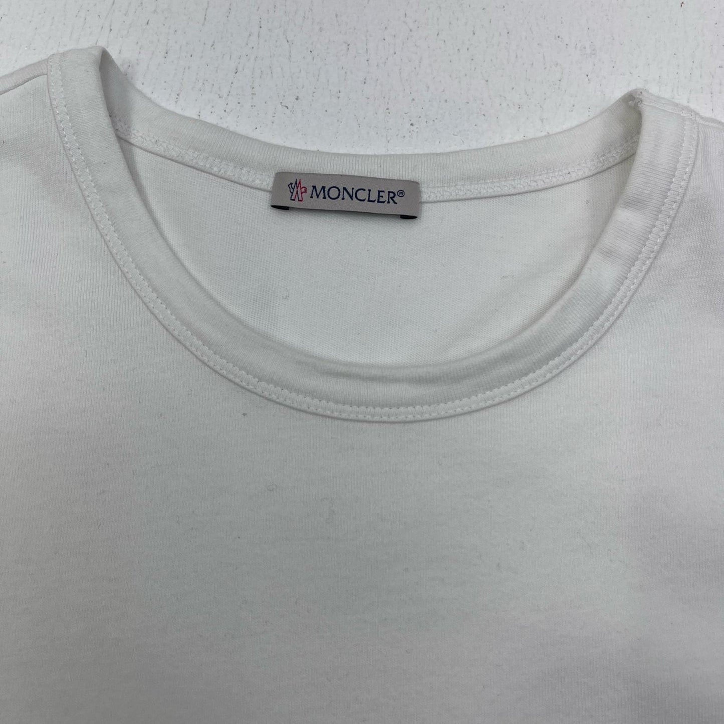 【中古】MONCLER | モンクレール MAGLIA T-SHIRT 国内正規品 半袖Ｔシャツ F10918C73510 ホワイト サイズ：M【加古川店】