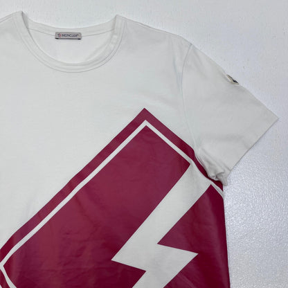 【中古】MONCLER | モンクレール MAGLIA T-SHIRT 国内正規品 半袖Ｔシャツ F10918C73510 ホワイト サイズ：M【加古川店】