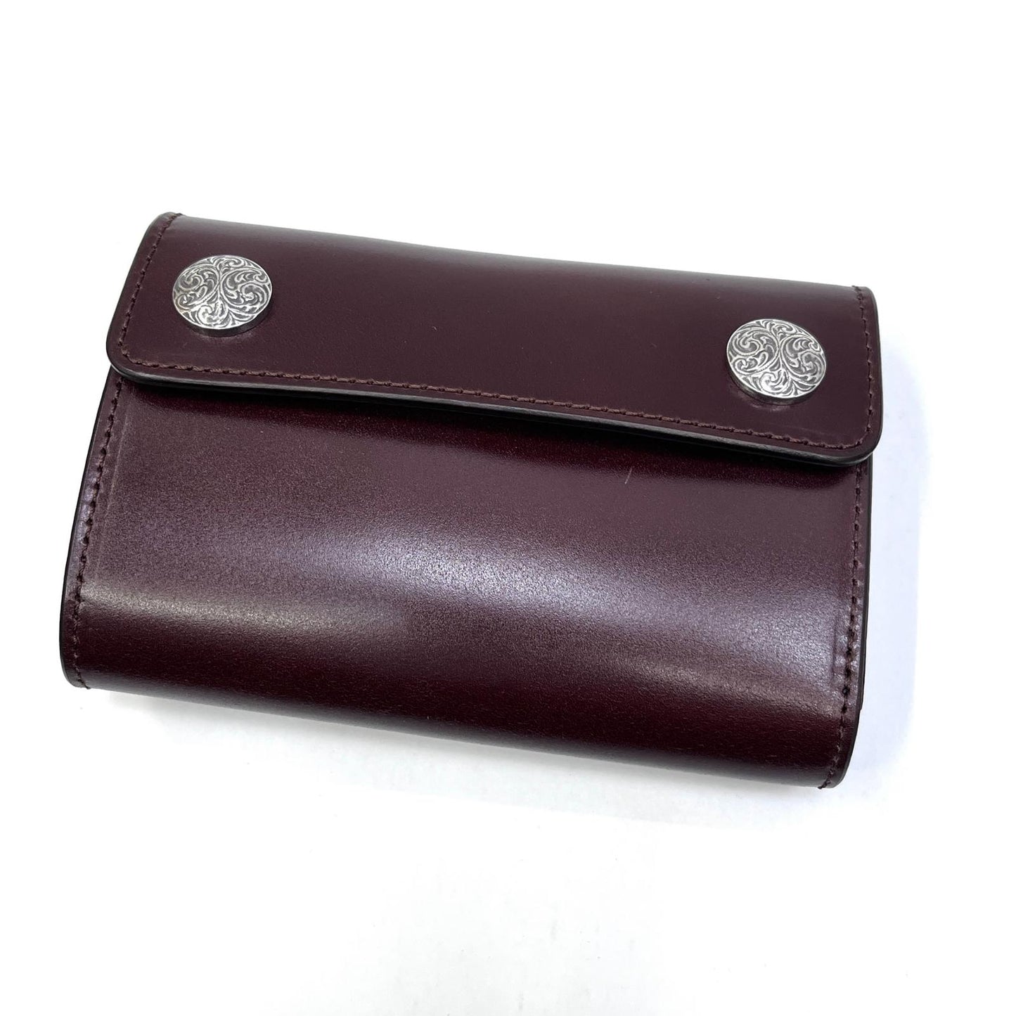【中古】FUNNY | ファニー ｺｰﾄﾞﾊﾞﾝ ﾀﾞﾌﾞﾙﾄﾞｯﾄﾋﾞﾙﾌｫｰﾄﾞ 三つ折り財布 ブラウン【加古川店】