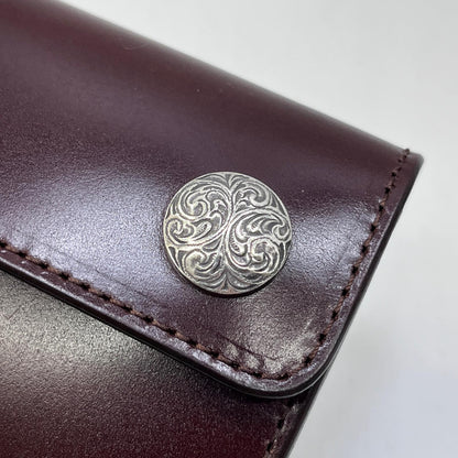 【中古】FUNNY | ファニー ｺｰﾄﾞﾊﾞﾝ ﾀﾞﾌﾞﾙﾄﾞｯﾄﾋﾞﾙﾌｫｰﾄﾞ 三つ折り財布 ブラウン【加古川店】