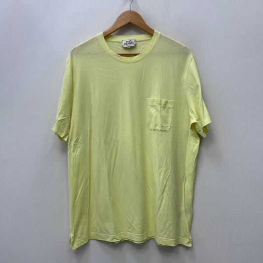 【中古】HERMES | エルメス 胸ﾎﾟｹｯﾄTｼｬﾂ 半袖Ｔシャツ イエロー サイズ：XXL【加古川店】