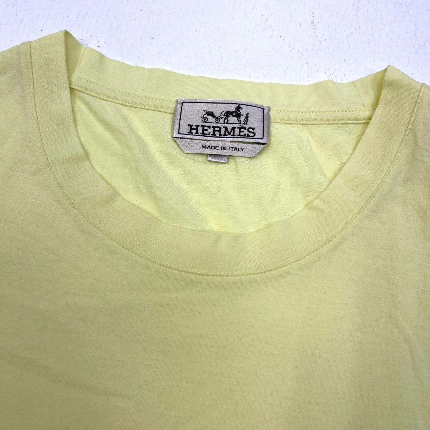 【中古】HERMES | エルメス 胸ﾎﾟｹｯﾄTｼｬﾂ 半袖Ｔシャツ イエロー サイズ：XXL【加古川店】
