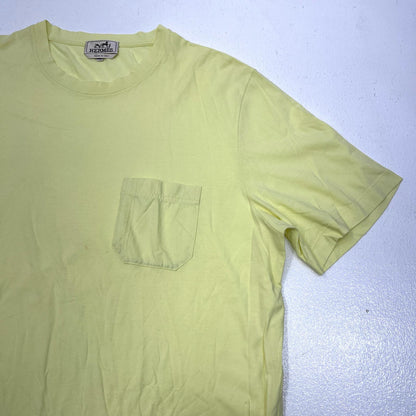 【中古】HERMES | エルメス 胸ﾎﾟｹｯﾄTｼｬﾂ 半袖Ｔシャツ イエロー サイズ：XXL【加古川店】