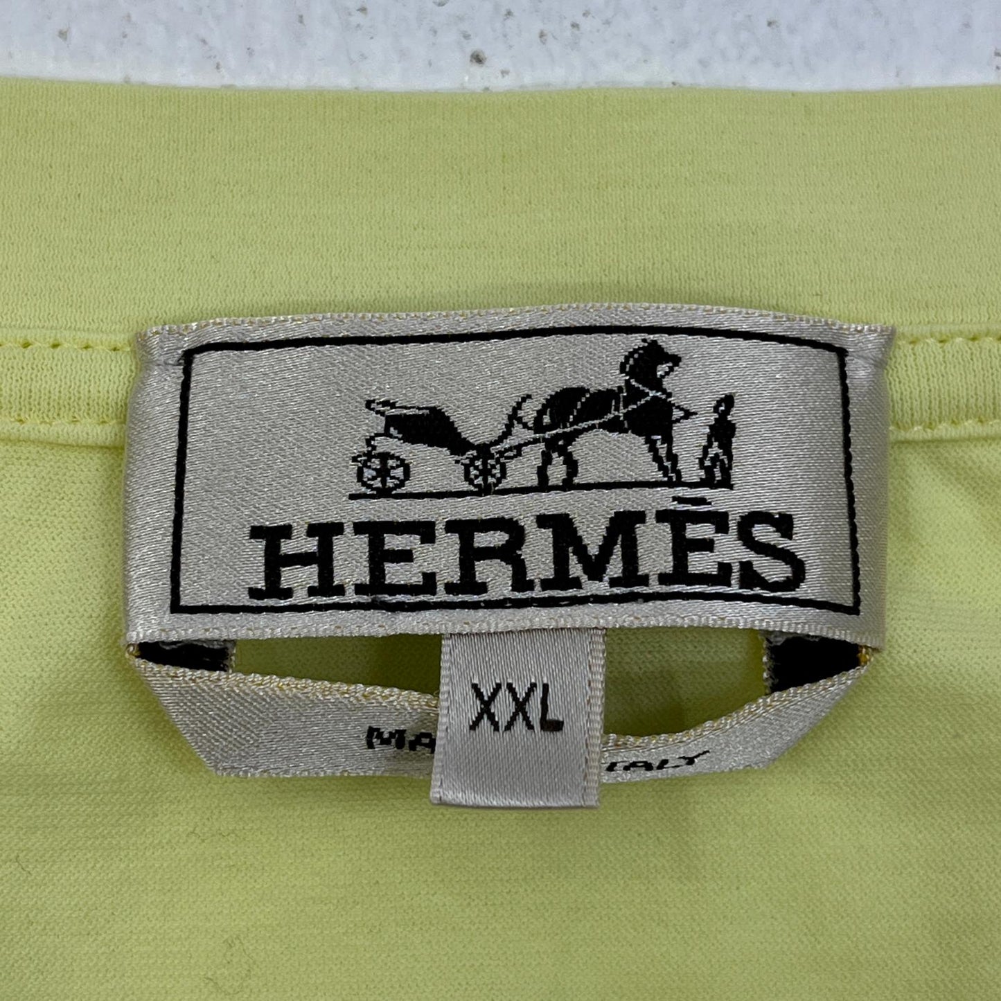 【中古】HERMES | エルメス 胸ﾎﾟｹｯﾄTｼｬﾂ 半袖Ｔシャツ イエロー サイズ：XXL【加古川店】
