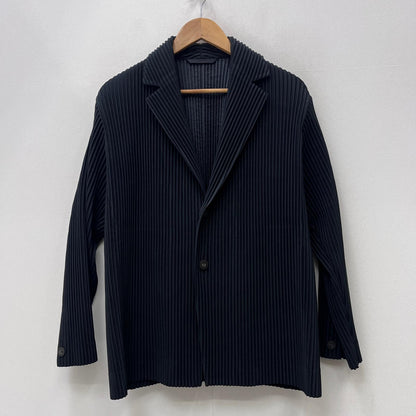 【中古】ISSEY MIYAKE | イッセイミヤケ BASICSプリーツジャケット テーラードジャケット HP55JD501 ブラック サイズ：1【加古川店】