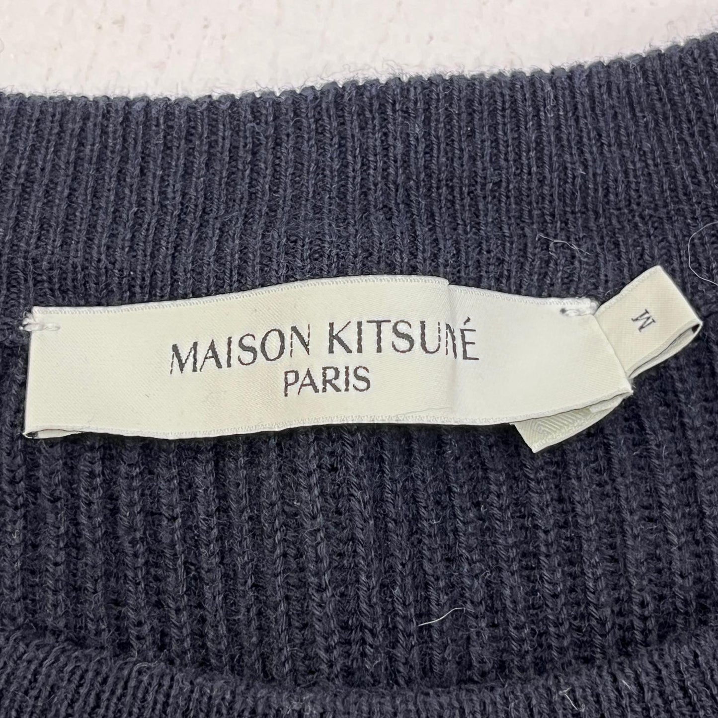 【中古】MAISON KITSUNE | メゾンキツネ RELAXED PULLOVER ニット IM00511KT1064 ブラック サイズ：M【加古川店】