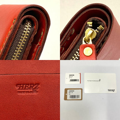 【中古】HERZ | ヘルツ 二つ折り財布 レッド【加古川店】