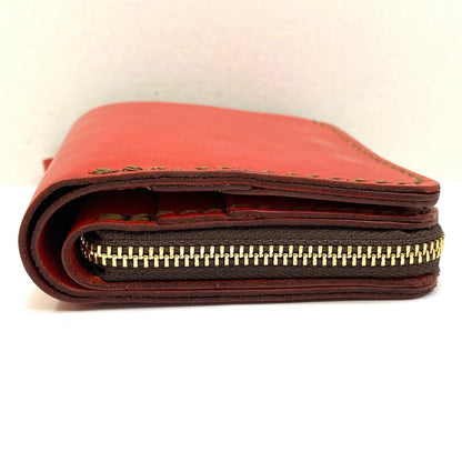 【中古】HERZ | ヘルツ 二つ折り財布 レッド【加古川店】