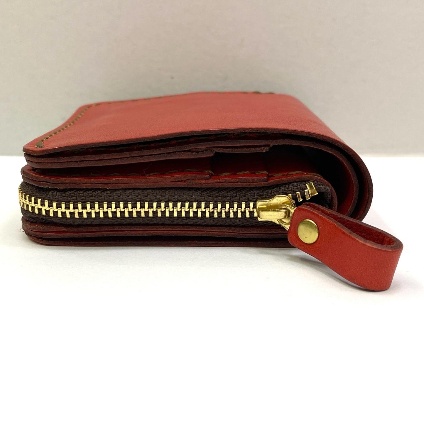 【中古】HERZ | ヘルツ 二つ折り財布 レッド【加古川店】