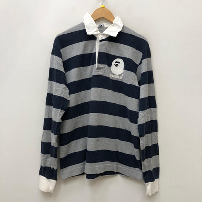 【中古】A BATHING APE | アベイシングエイプ border rugger shirt ポロシャツ サイズ：M【加古川店】