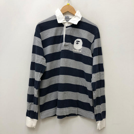 【中古】A BATHING APE | アベイシングエイプ border rugger shirt ポロシャツ サイズ：M【加古川店】