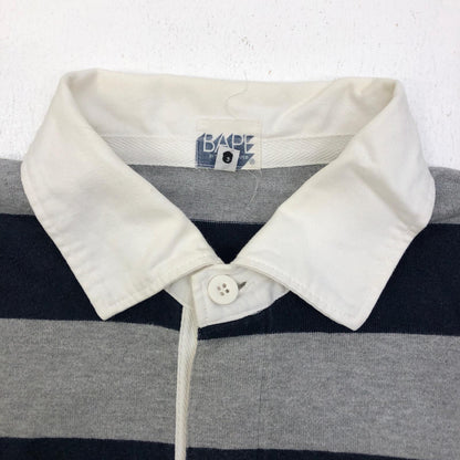 【中古】A BATHING APE | アベイシングエイプ border rugger shirt ポロシャツ サイズ：M【加古川店】