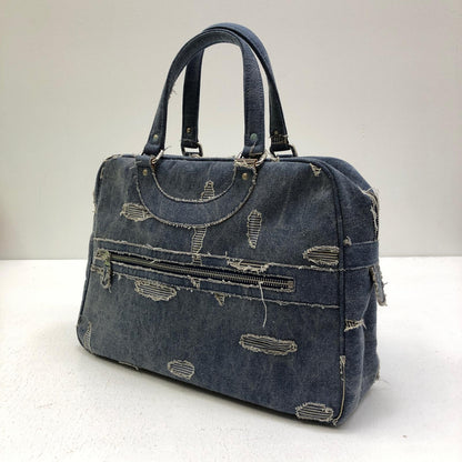 【中古】 ダメージデニム ボストンバッグ インディゴ【加古川店】