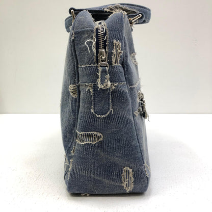 【中古】 ダメージデニム ボストンバッグ インディゴ【加古川店】