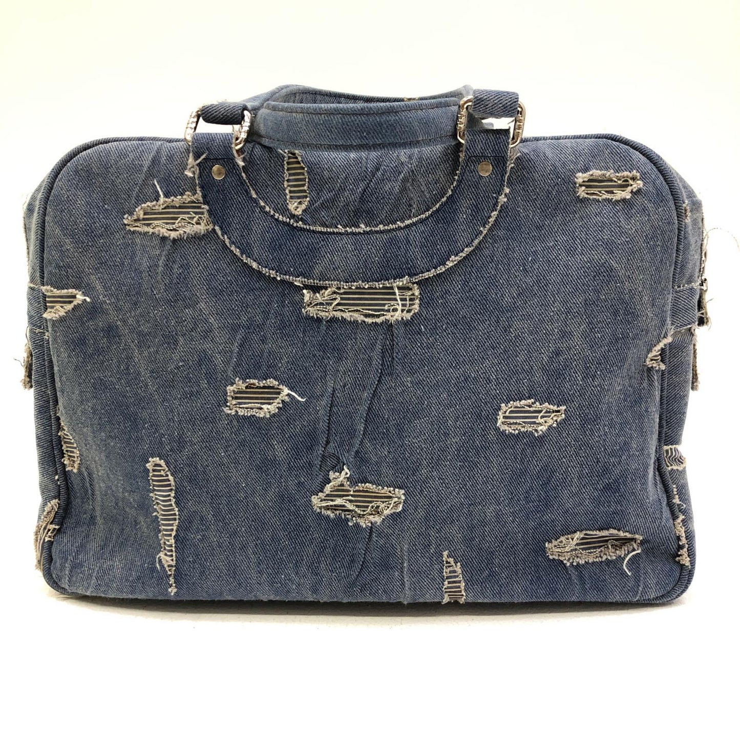 【中古】 ダメージデニム ボストンバッグ インディゴ【加古川店】