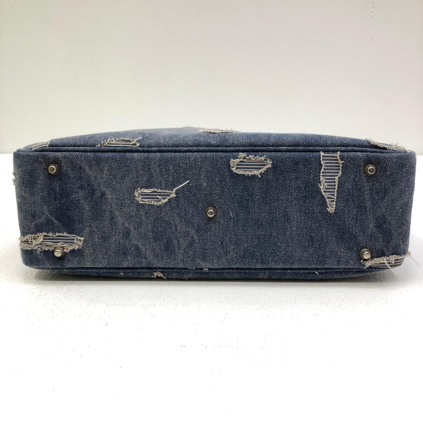 【中古】 ダメージデニム ボストンバッグ インディゴ【加古川店】