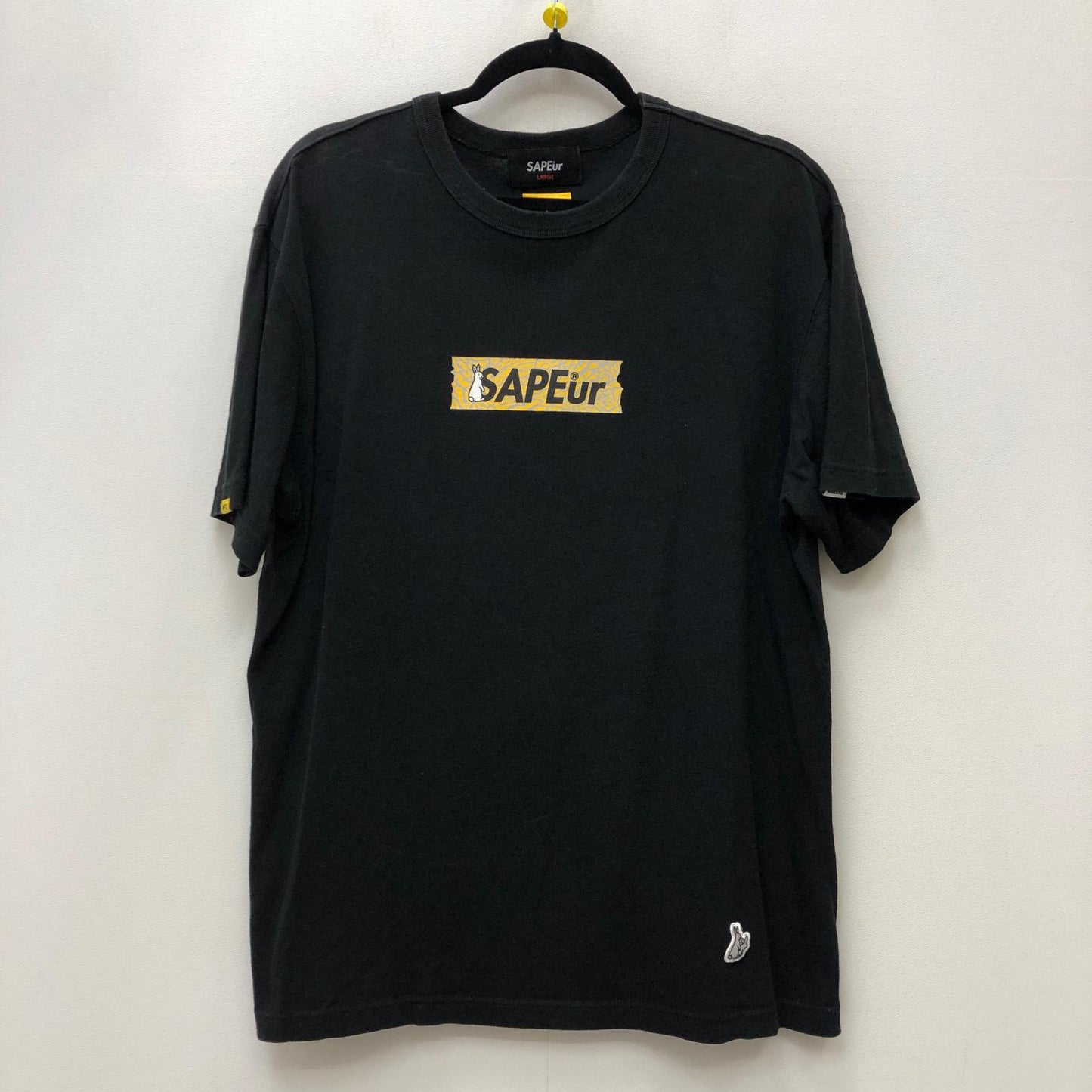 【中古】A Elegantes SAPEur | アエレガンスサプール SMOKING KILLS HEAD 半袖Ｔシャツ ブラック サイズ：L【加古川店】