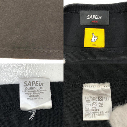 【中古】A Elegantes SAPEur | アエレガンスサプール SMOKING KILLS HEAD 半袖Ｔシャツ ブラック サイズ：L【加古川店】